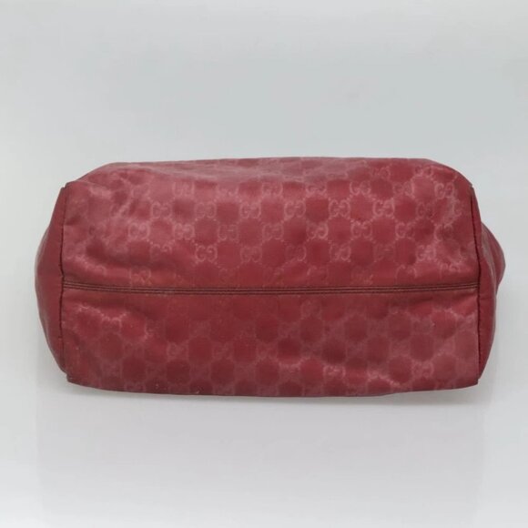 GUCCI GG Canvas Tote Bag Nylon Pink Silver 282439 Auth ti3238 - Picture 15 of 16